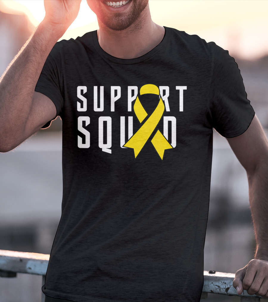 Support Squad Yellow Ribbon Endometriosis Awareness T-Shirt
