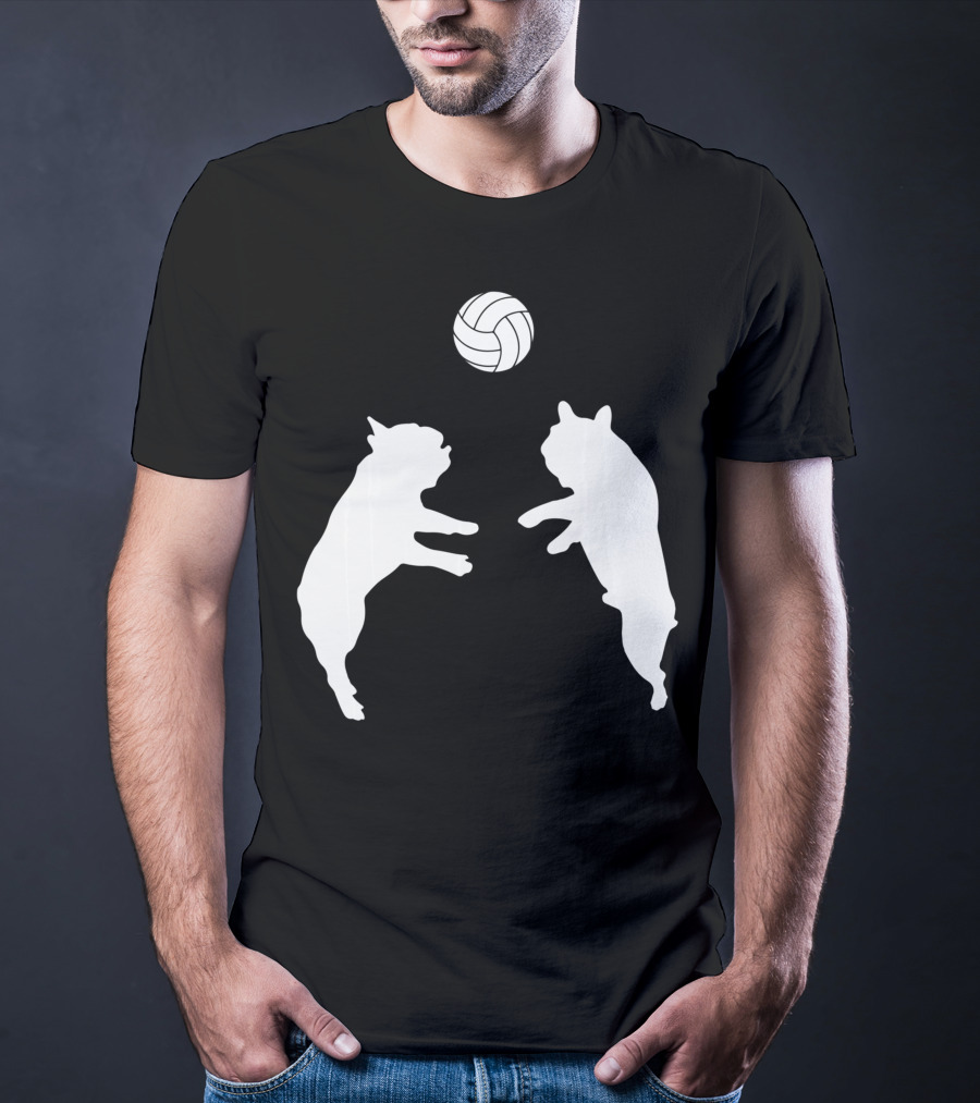 Frenchie Volleyball French Bulldog Playing Ball T-Shirt