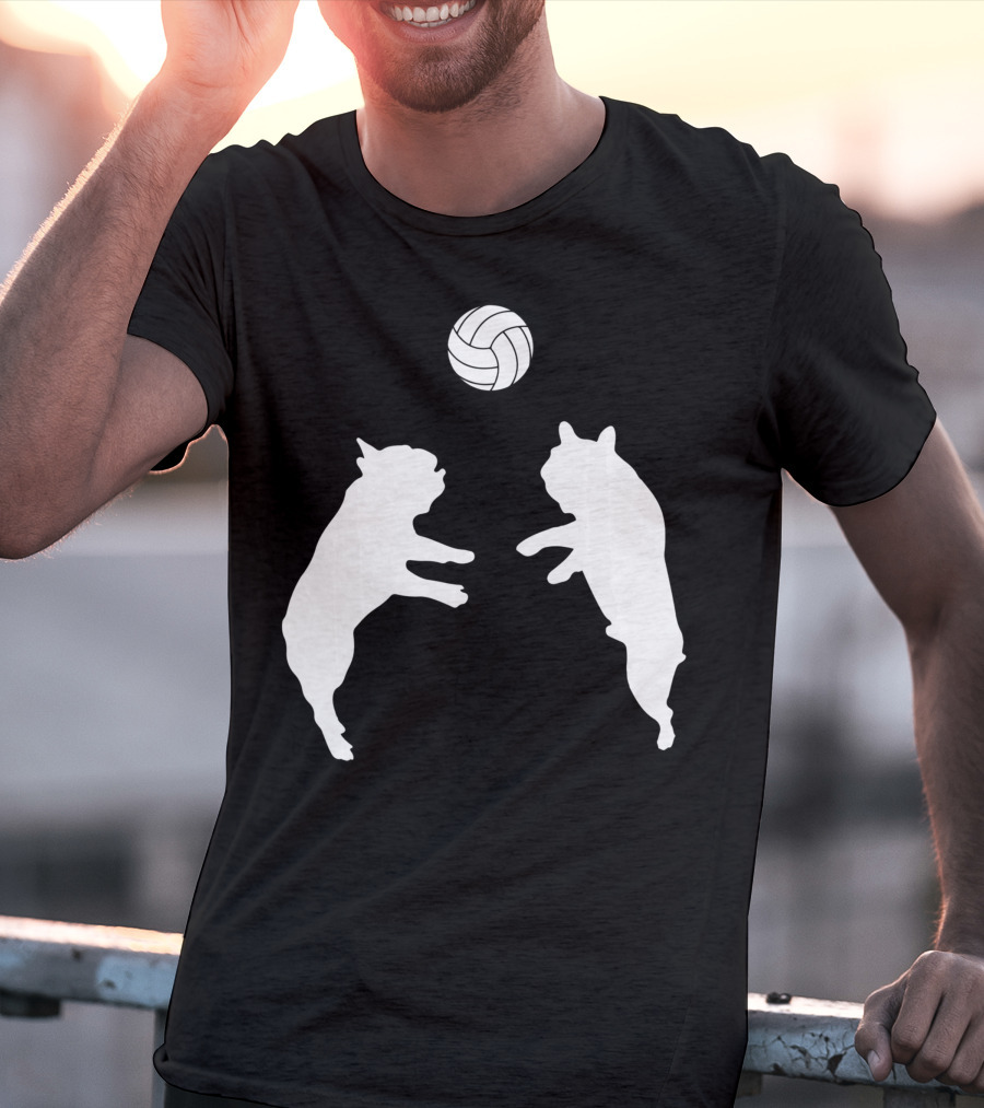 Frenchie Volleyball French Bulldog Playing Ball T-Shirt