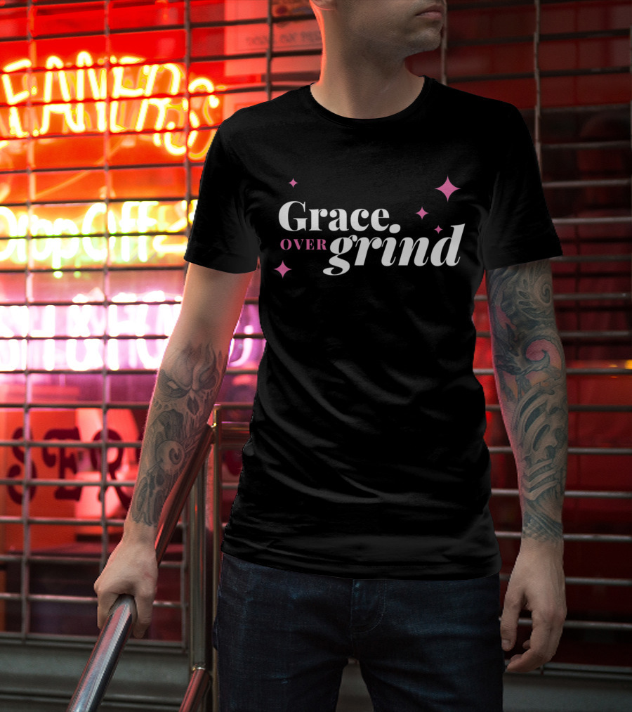 Grace Over Grind Christian Stars And Elegance T-Shirt
