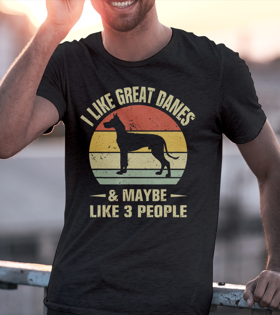 I Like Great Danes And Maybe Like 3 People Retro T-Shirt