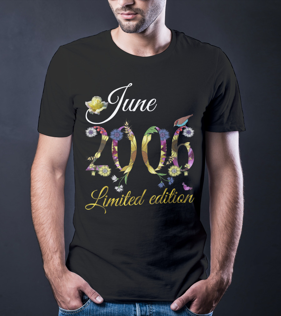 June 2006 Sunflowers Floral Birthday T-Shirt
