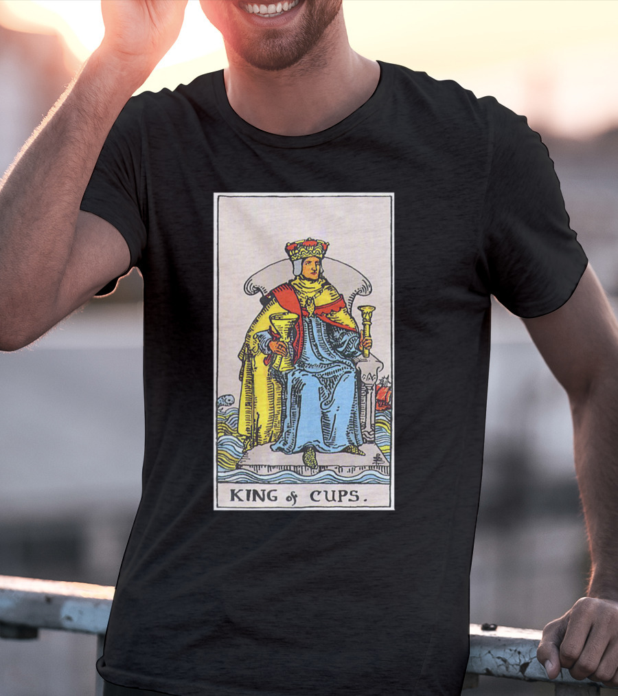 King Of Cups Tarot Card Ruler Element Water Symbolism T-Shirt
