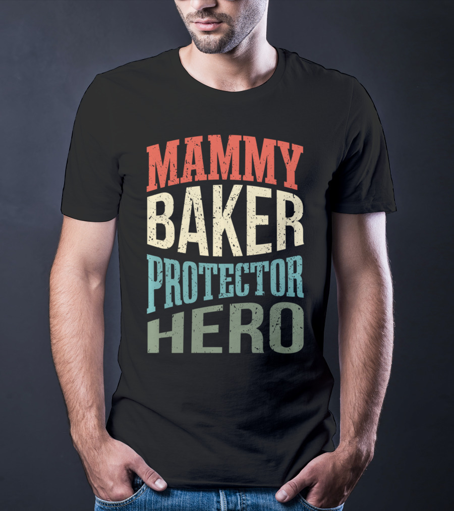 Mammy Baker Protector Hero Mom Profession Superhero Baker T-Shirt