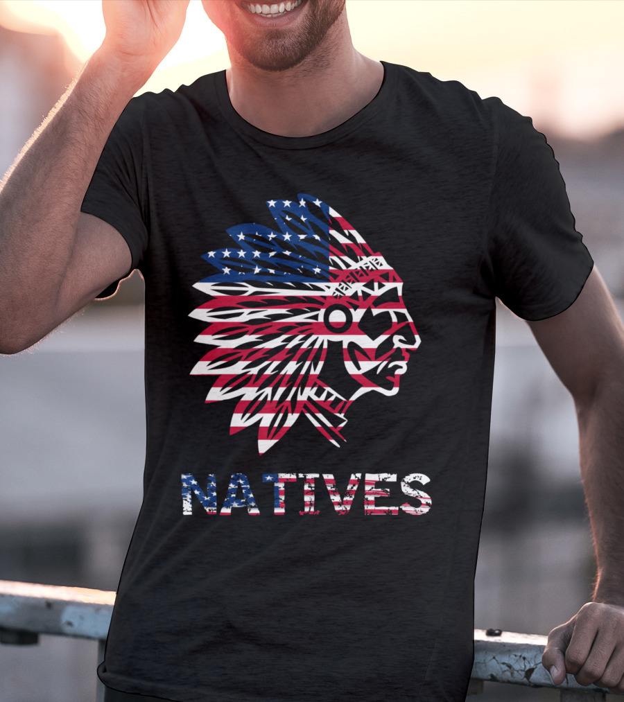 Native American Chief Natives USA Flag T-Shirt