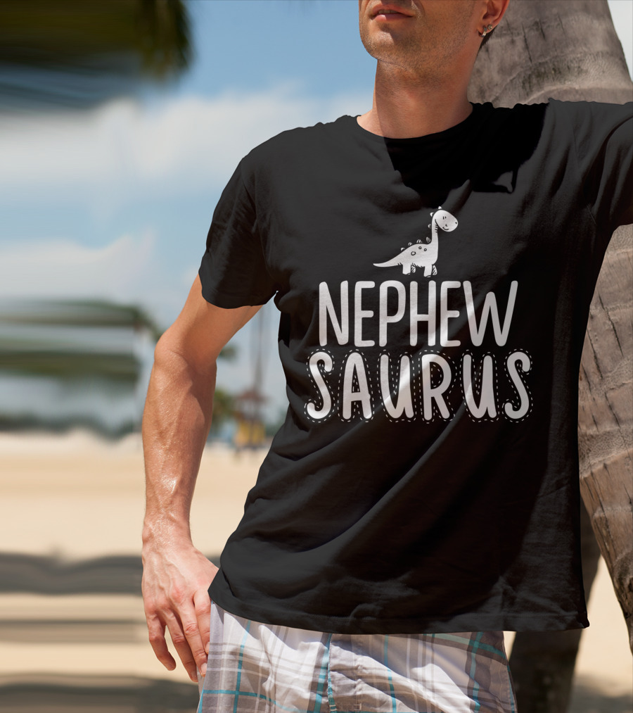 Nephew Saurus Dinosaur With Cute Cartoon T-Shirt