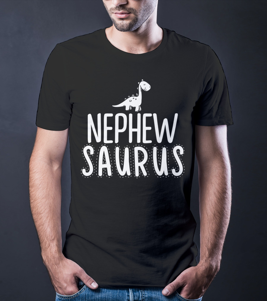 Nephew Saurus Dinosaur With Cute Cartoon T-Shirt