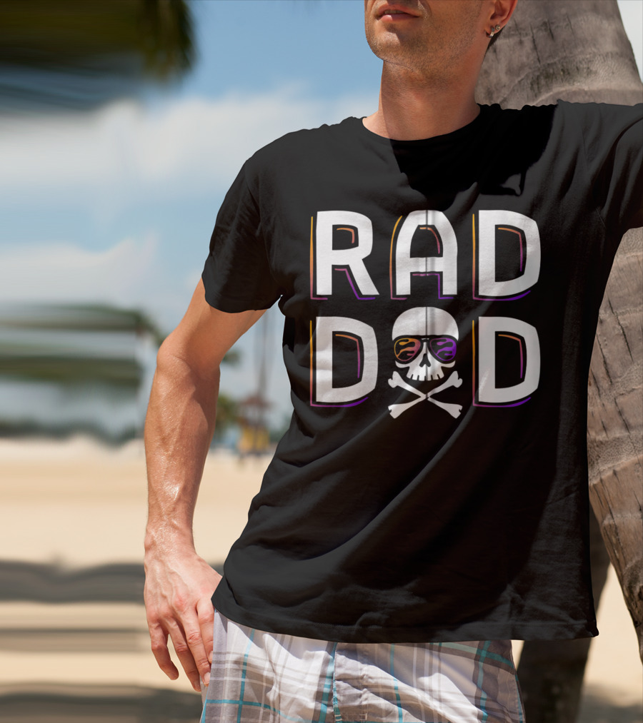 Ripple Junction Rad Dad Skull With Sunglasses T-Shirt