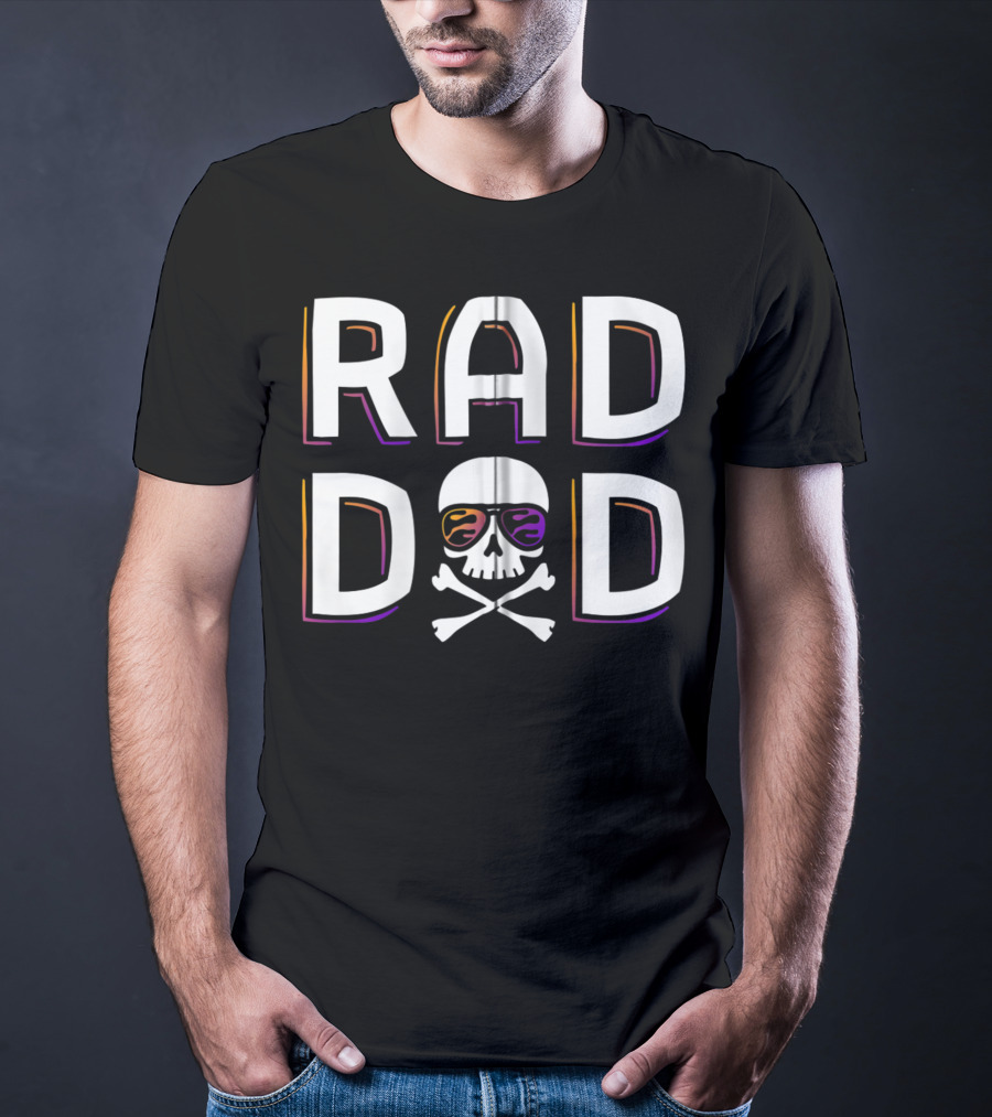 Ripple Junction Rad Dad Skull With Sunglasses T-Shirt