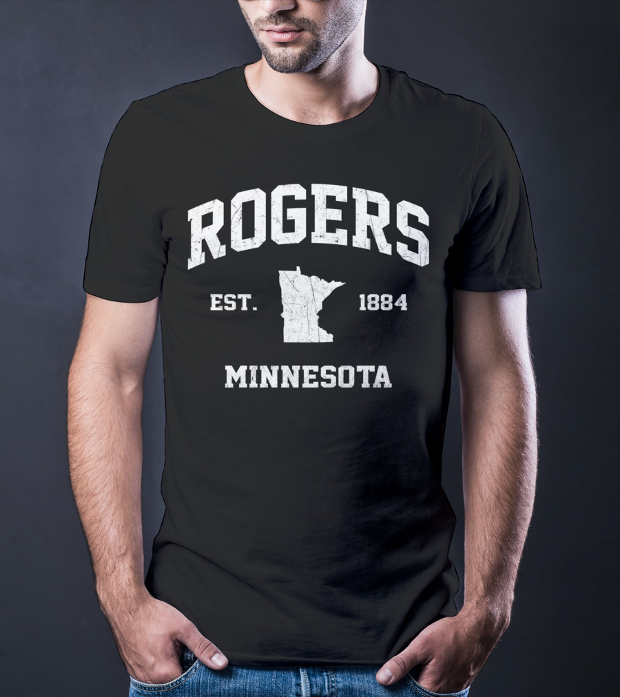Rogers Minnesota Est. 1884 Vintage State Athletic T-Shirt