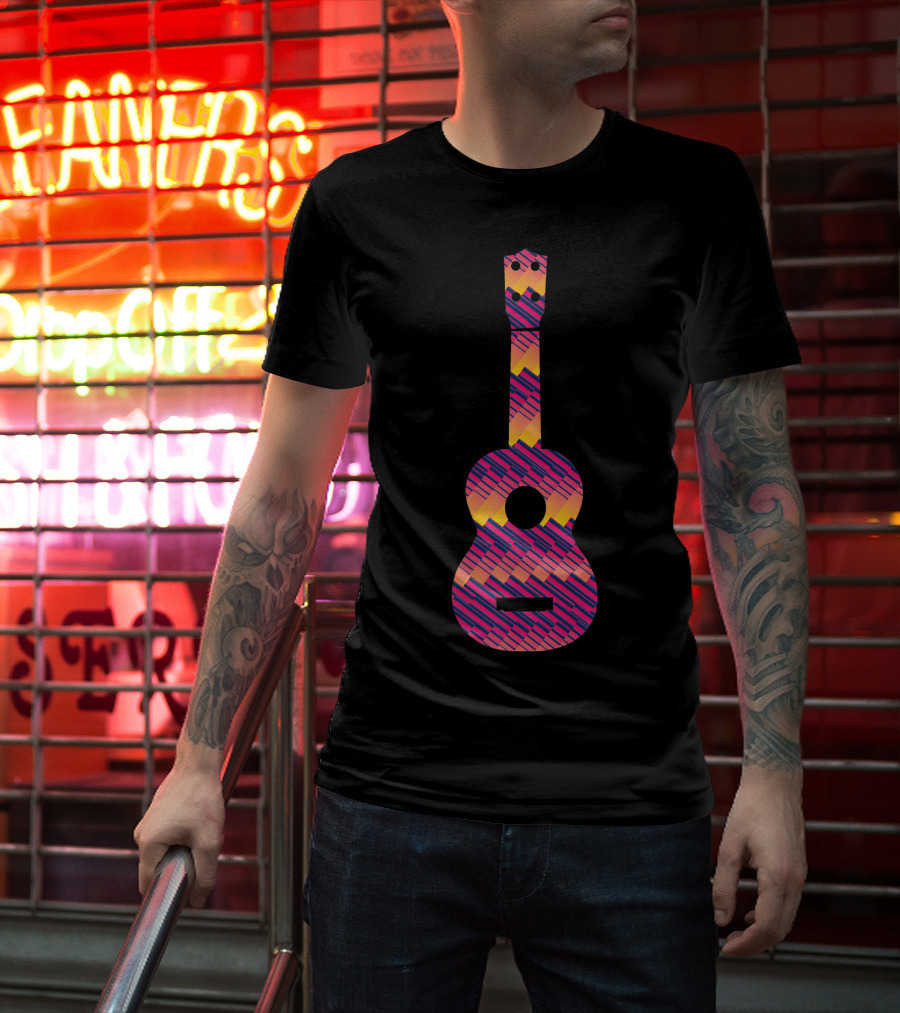 Tie Dye Sunset Guitar T-Shirt