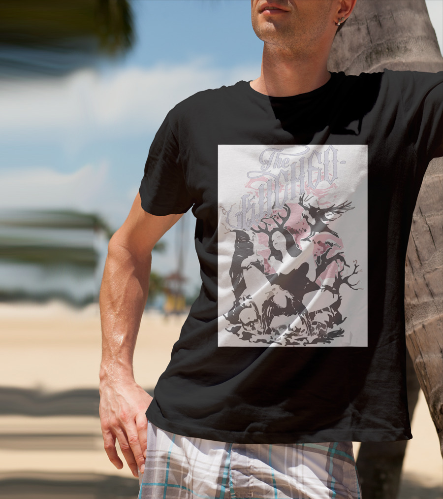 The Enchanted Witch In The Forest Ravens Skulls Dark Trees T-Shirt