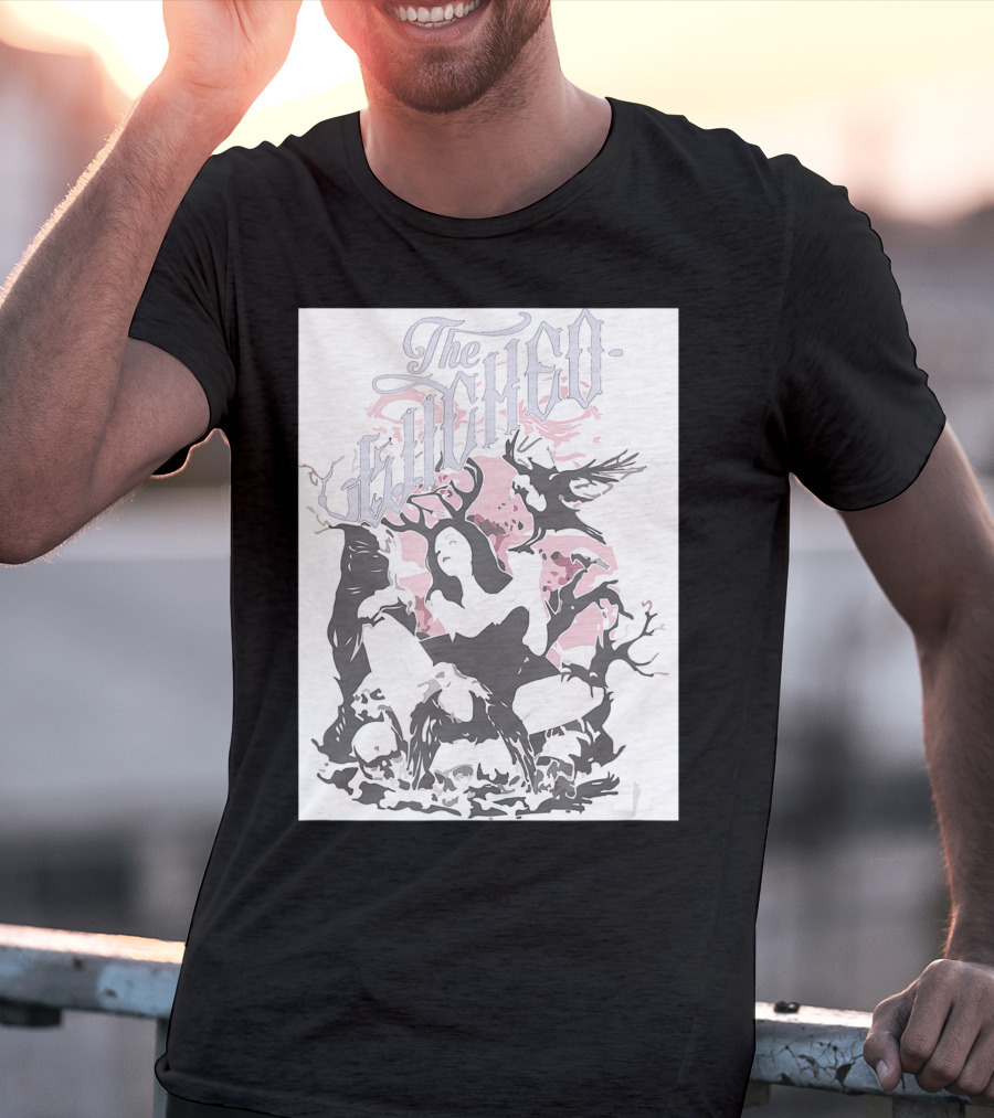 The Enchanted Witch In The Forest Ravens Skulls Dark Trees T-Shirt