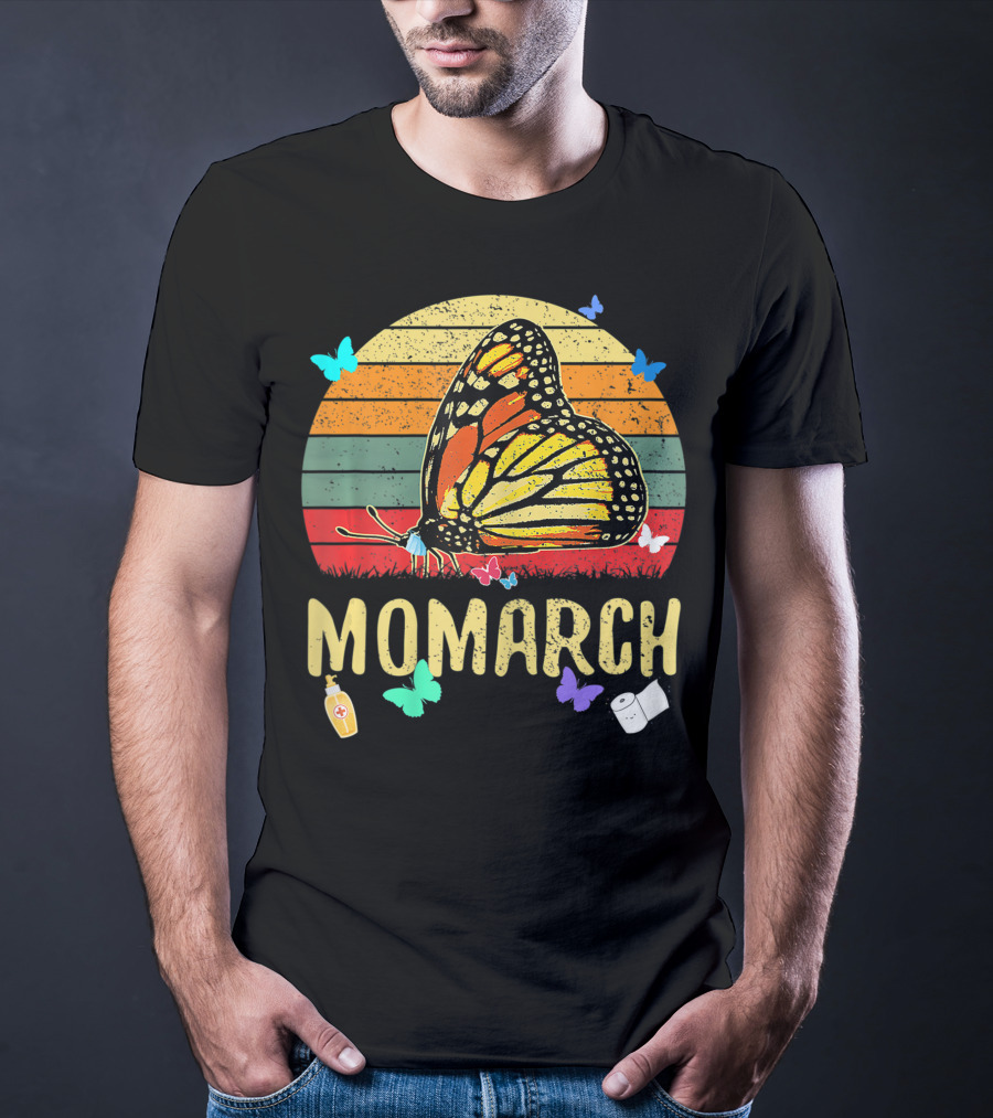 MOMARCH Butterfly Retro Sunset Plus Size T-Shirt