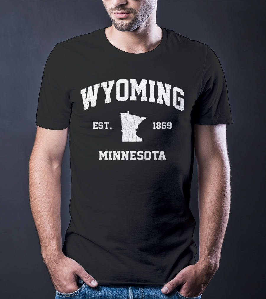 Wyoming Minnesota EST. 1869 Vintage State Athletic T-Shirt