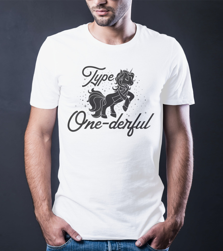 Type Onederful Diabetes Unicorn Type One Diabetes T-Shirt