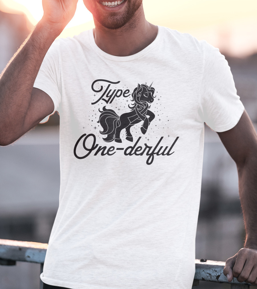 Type Onederful Diabetes Unicorn Type One Diabetes T-Shirt