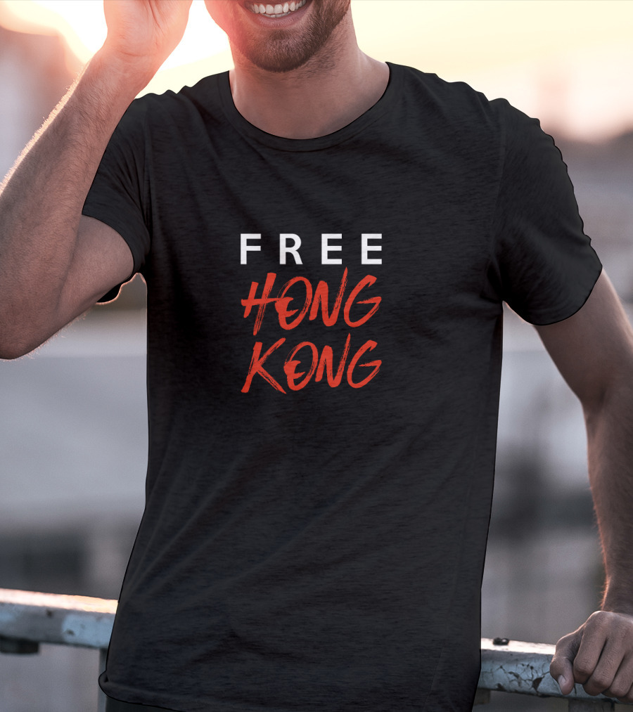 Free Hong Kong Umbrella Revolution Political Protest T-Shirt