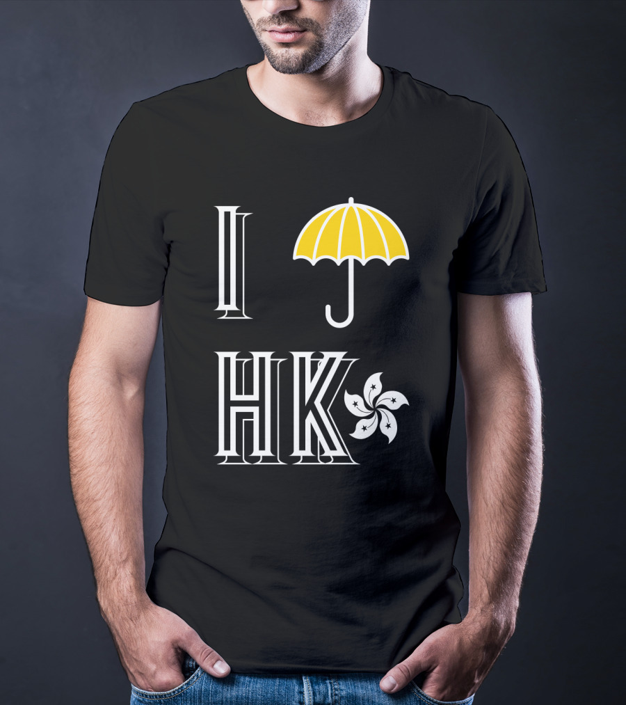 I Yellow Umbrella HK Hong Kong Flower T-Shirt