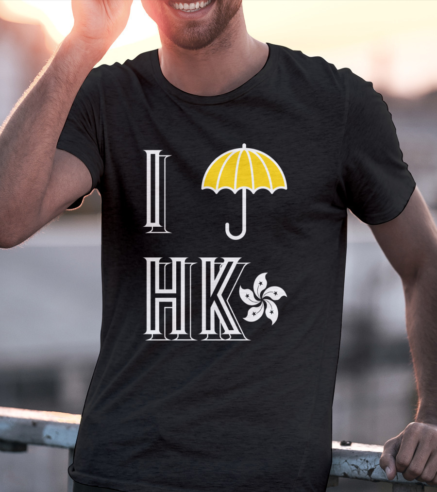 I Yellow Umbrella HK Hong Kong Flower T-Shirt