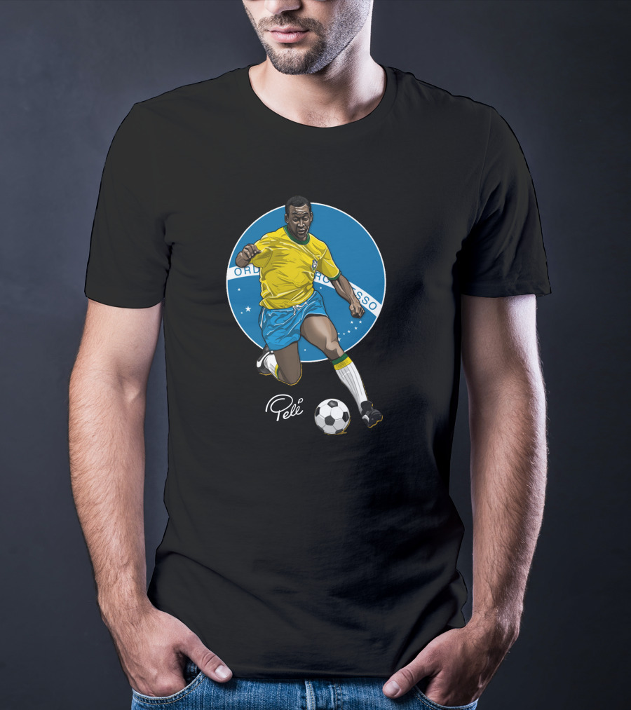 Pele Soccer Brazil Player Ordem E Progresso T-Shirt