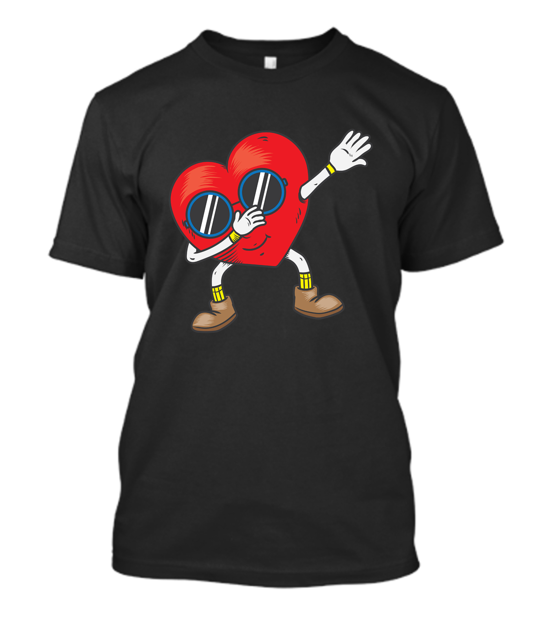 Dabbing Heart With Sunglasses Funny Gifts T-Shirt