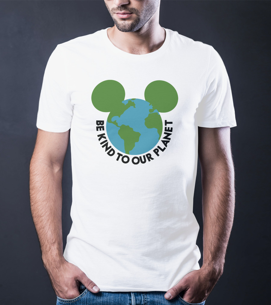 Be Kind To Our Planet Mouse Icon Earth Day T-Shirt