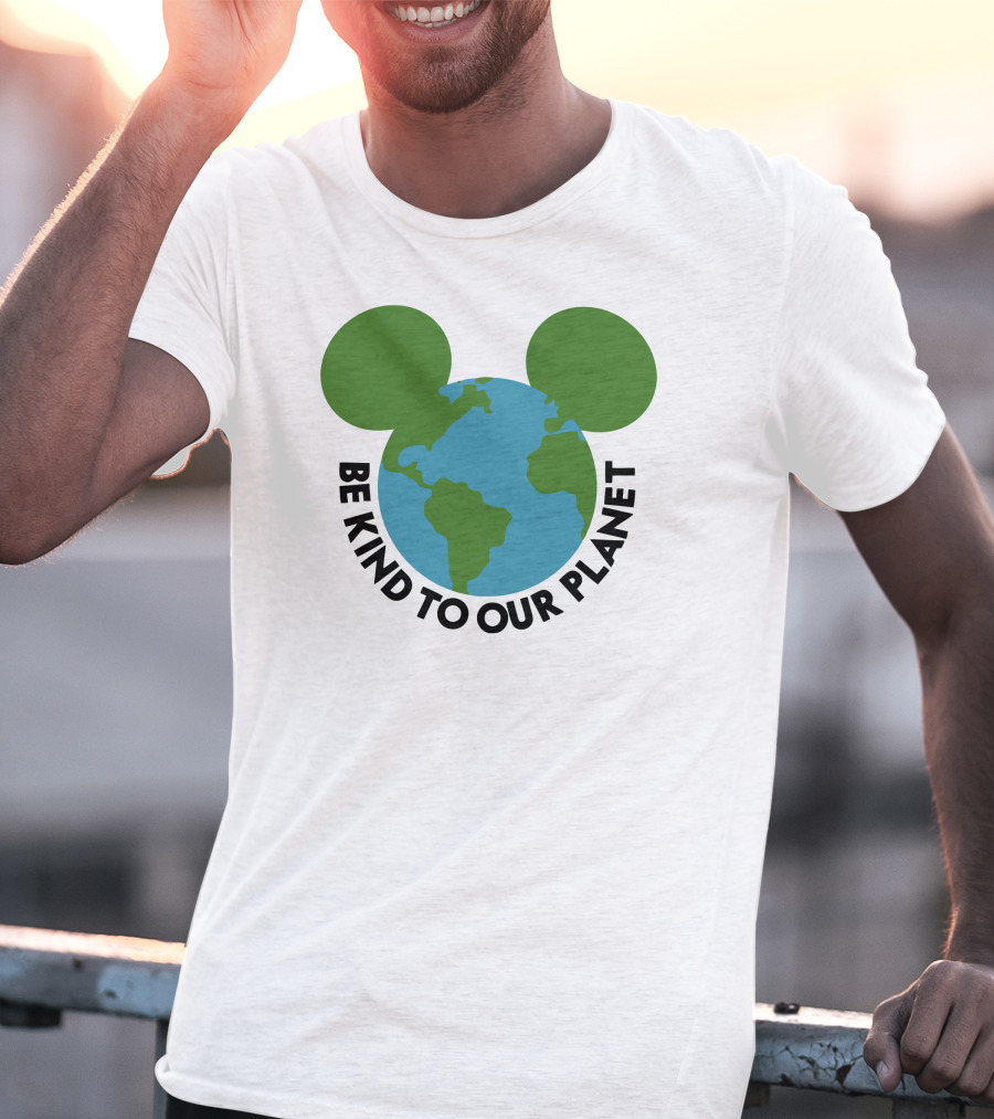Be Kind To Our Planet Mouse Icon Earth Day T-Shirt