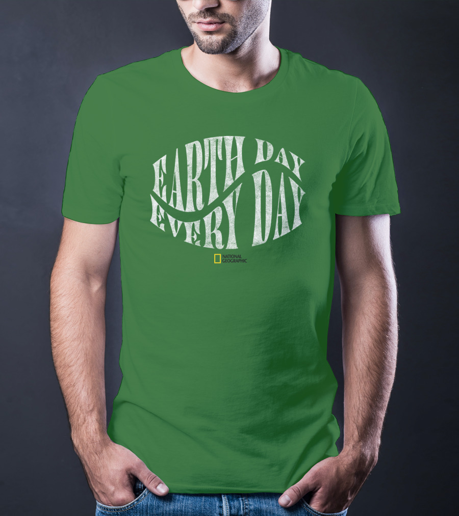 National Geographic Earth Day Every Day Environmental Awareness T-Shirt