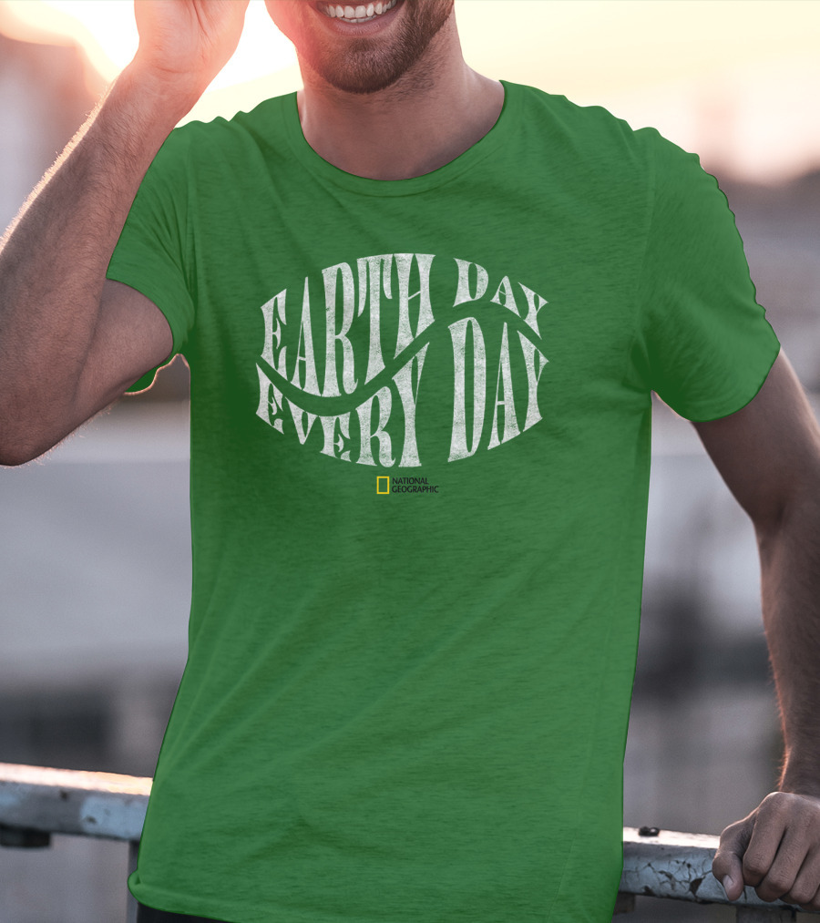 National Geographic Earth Day Every Day Environmental Awareness T-Shirt