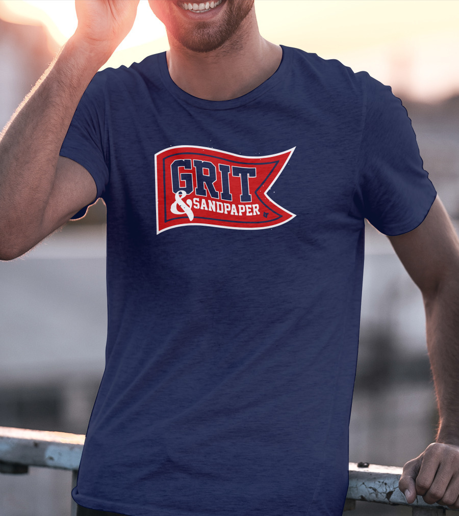 Grit And Sandpaper Red Flag Banner T-Shirt