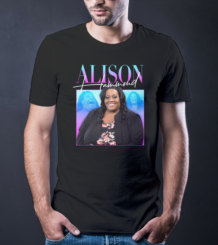 ALISON HAMMOND Vibrant Portrait With Duo Expressions T-Shirt