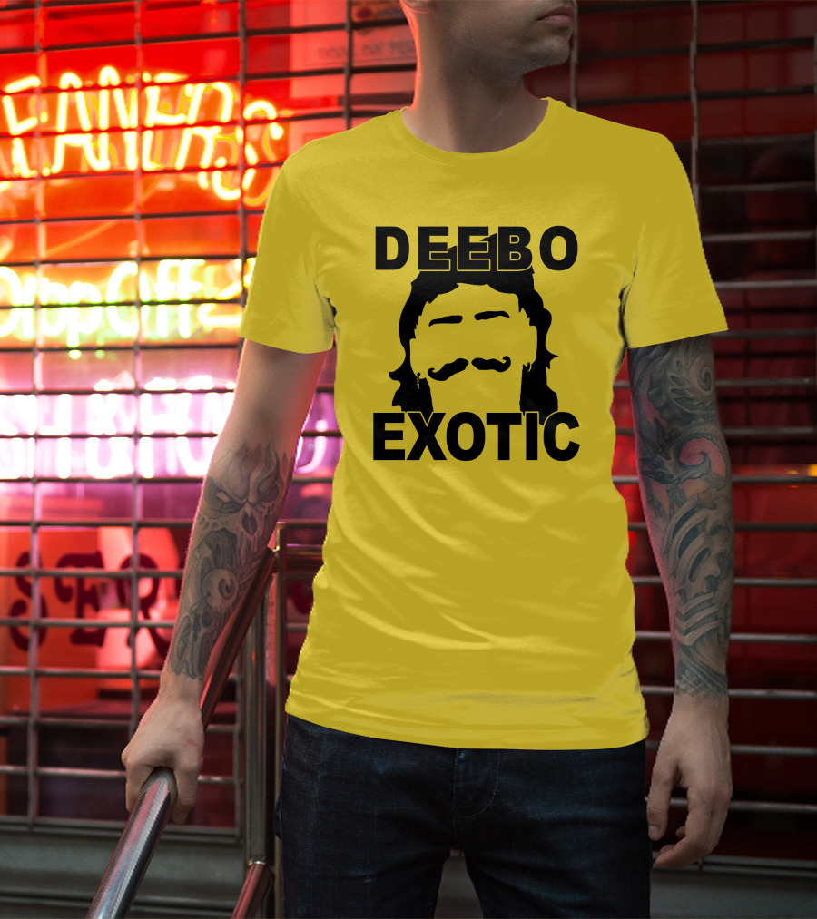DEEB0 EX0TIC Μullet Mustache T-Shirt