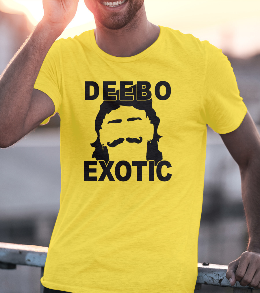 DEEB0 EX0TIC Μullet Mustache T-Shirt
