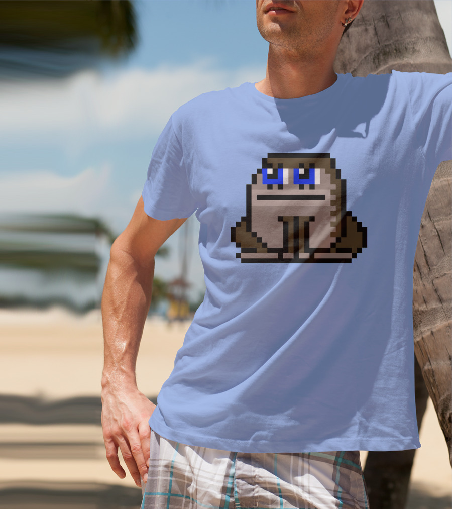 Sergito CrypToadz Pixel Art Frog With Blue Eyes T-Shirt