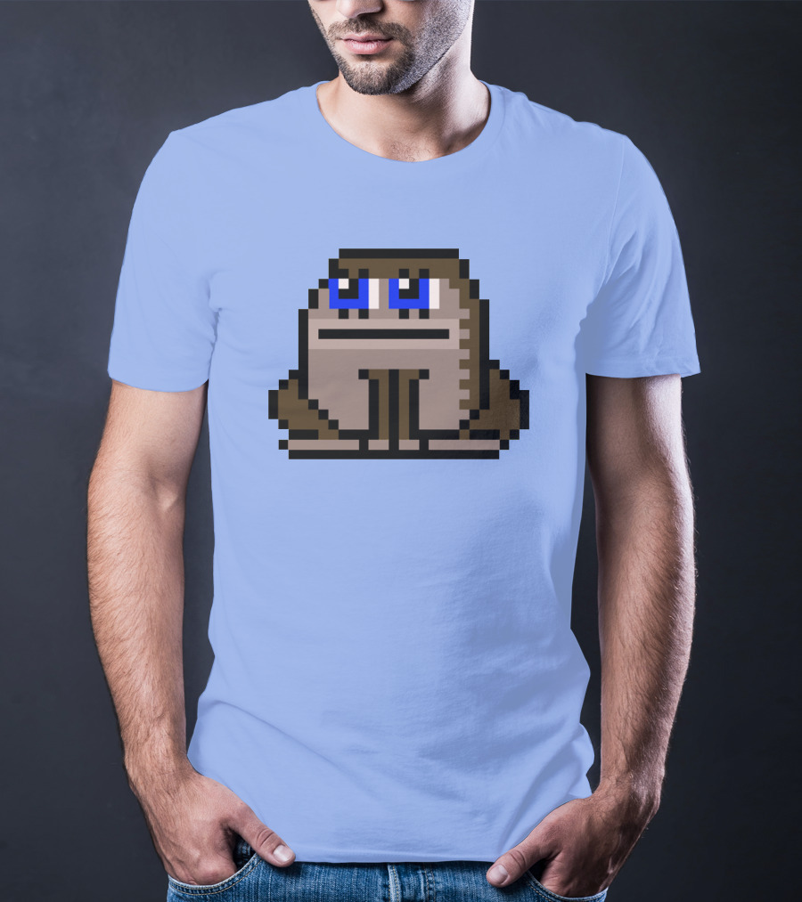 Sergito CrypToadz Pixel Art Frog With Blue Eyes T-Shirt