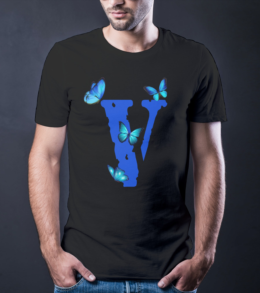 Vlone V Blue Butterfly Collection T-Shirt