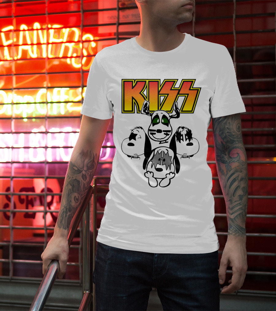 Kiss Band Snoopy Characters T-Shirt