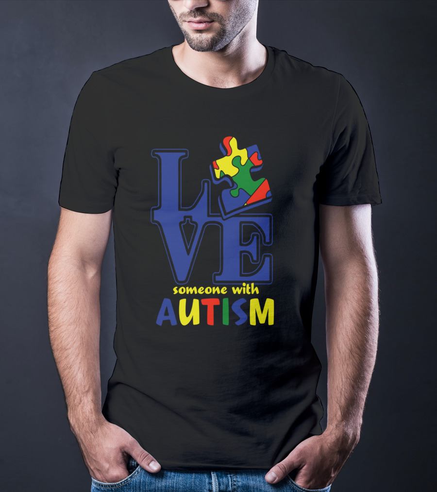 Love Someone With Autism Puzzle Piece T-Shirt