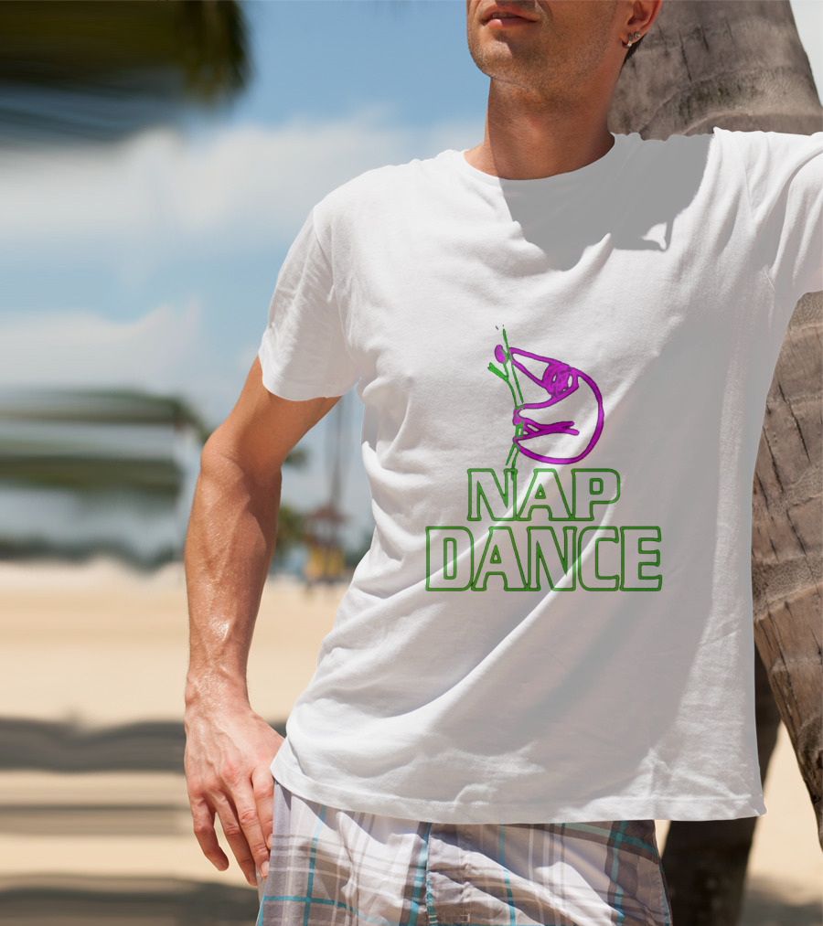 Nap Dance Neon Sign Sloth Pun T-Shirt