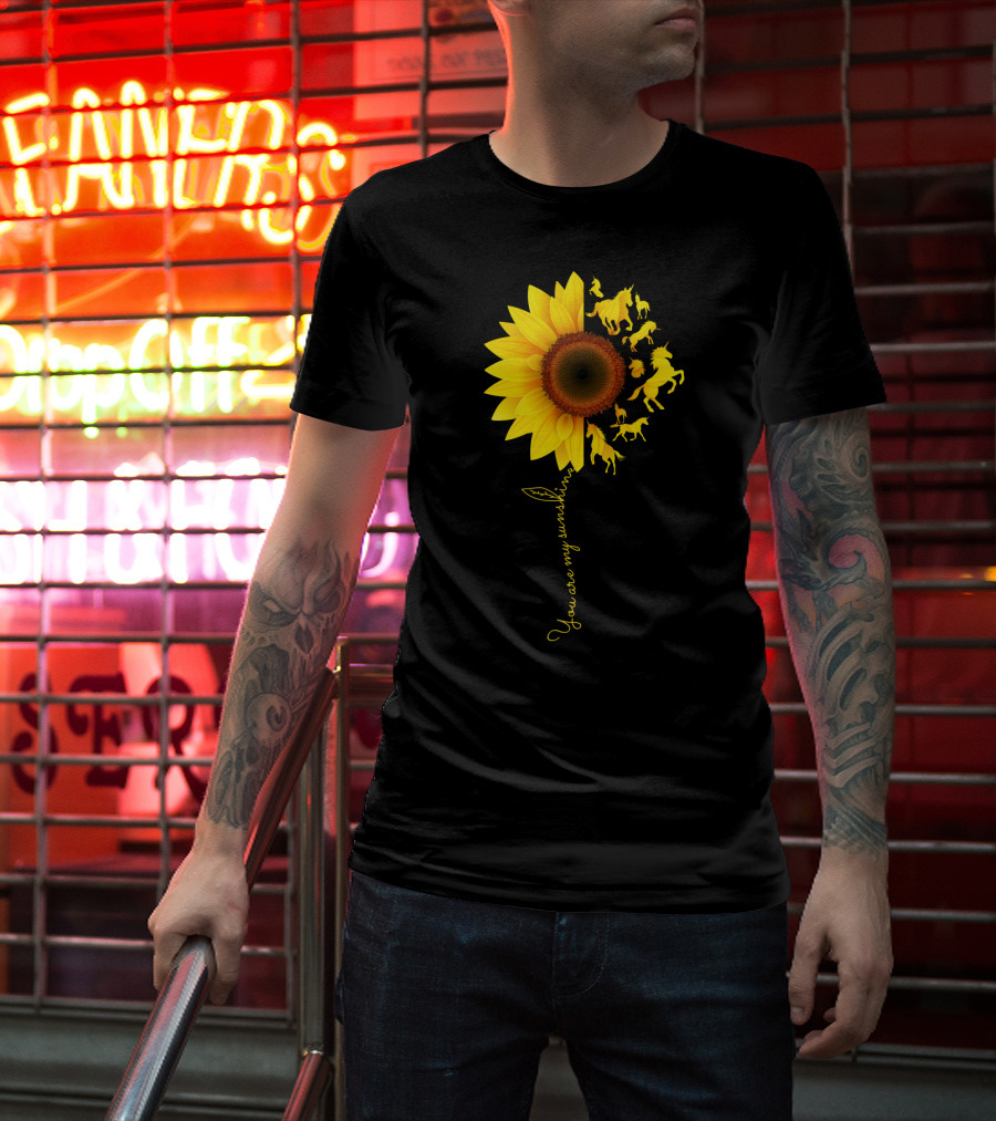 You Are My Sunshine Unicorn Sunflower Whimsy T-Shirt