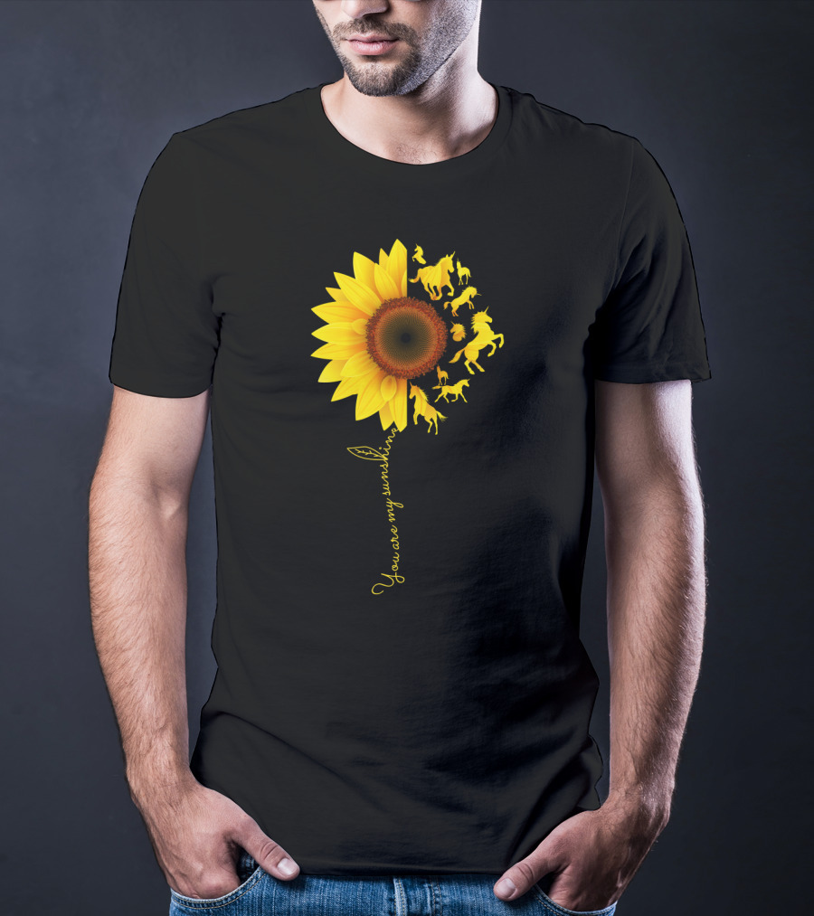 You Are My Sunshine Unicorn Sunflower Whimsy T-Shirt