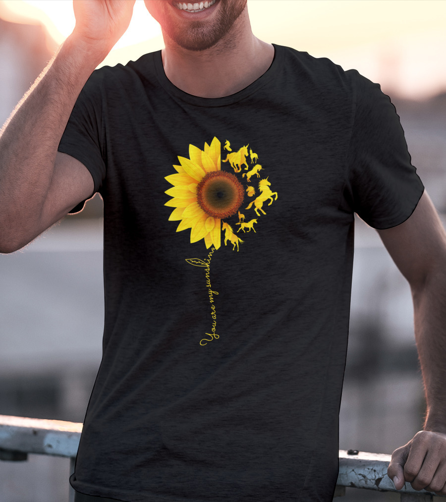 You Are My Sunshine Unicorn Sunflower Whimsy T-Shirt