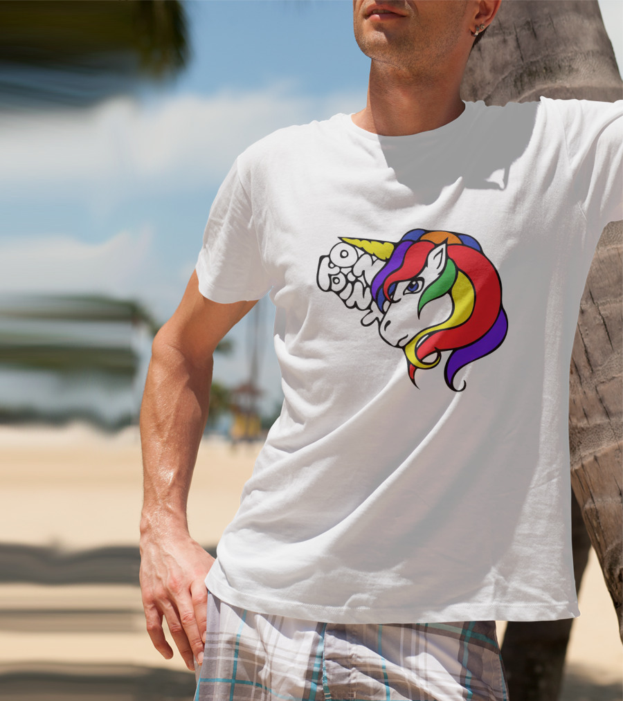 Rainbow Mane On Point Unicorn T-Shirt