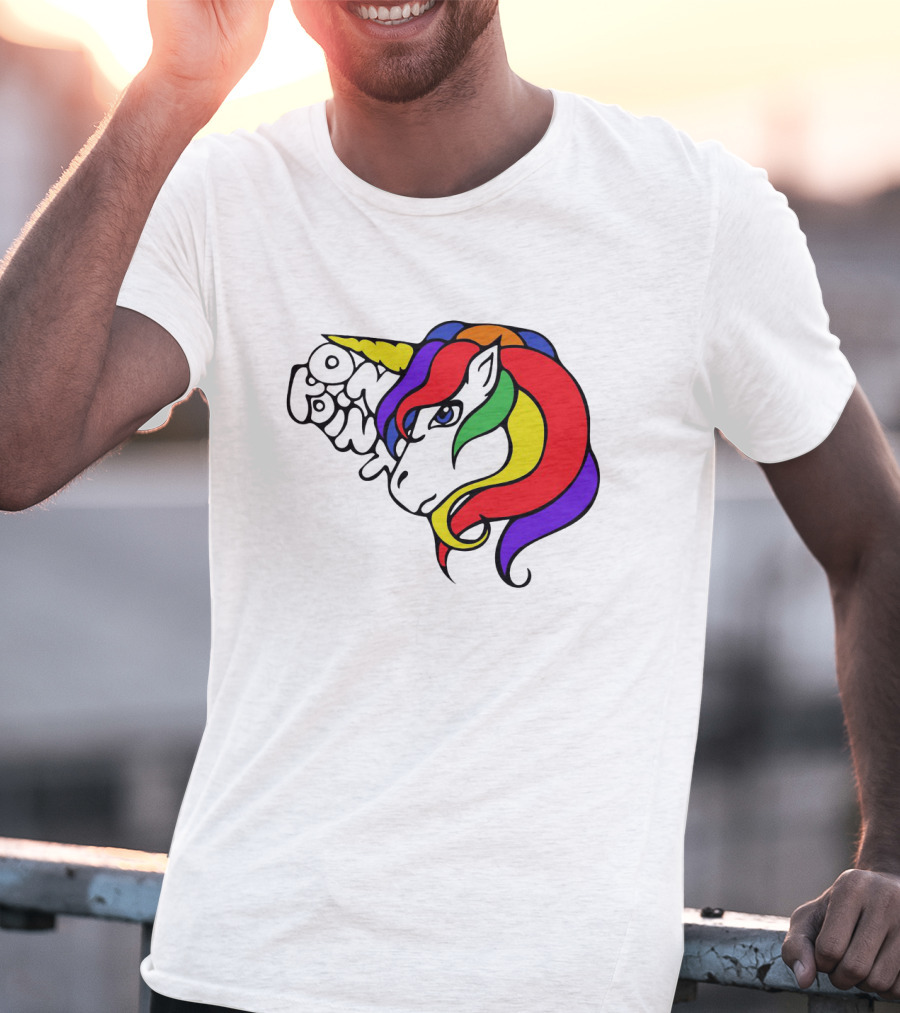 Rainbow Mane On Point Unicorn T-Shirt