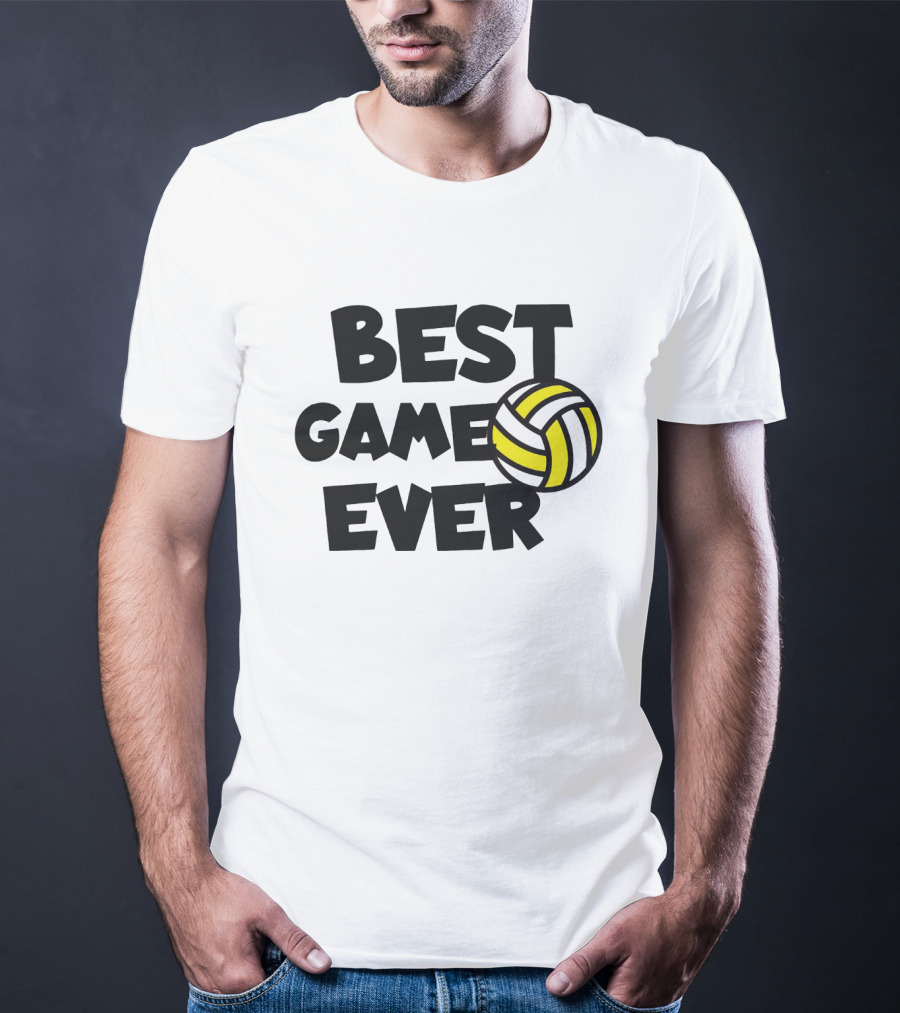 Best Game Ever Volleyball Design With Yellow And Black Ball T-Shirt
