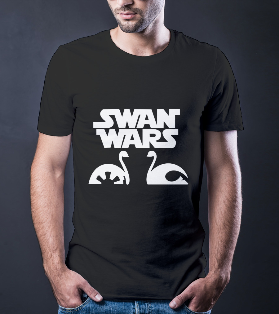 Swan Wars Top Ballet Parody With Swan Silhouette And Iconic Sci-Fi Influence T-Shirt