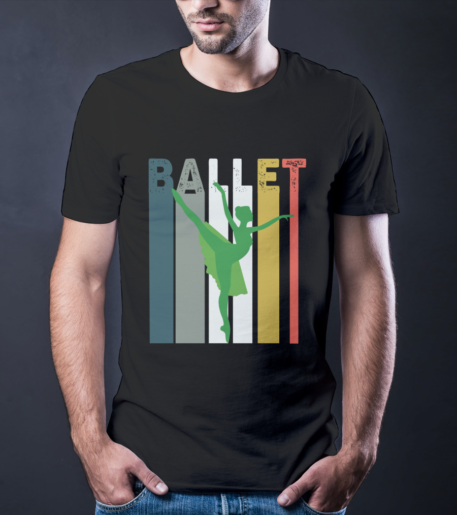 Ballet Dancer In Colorful Retro Irish-Inspired T-Shirt