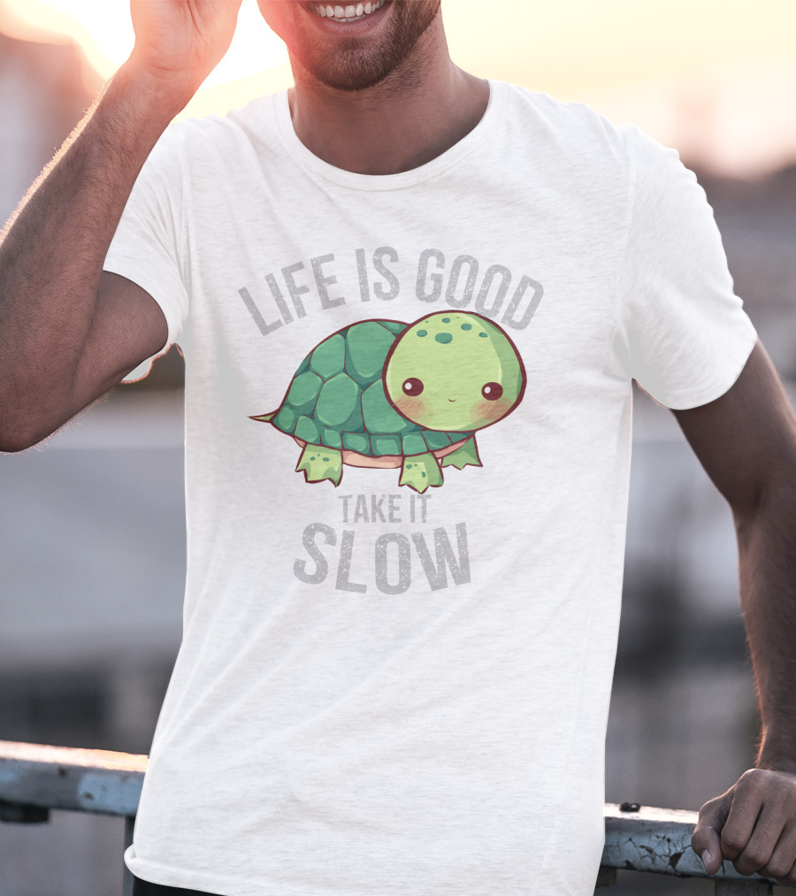 Life Is Good Take It Slow Turtle T-Shirt
