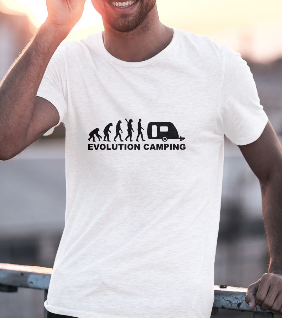 Evolution Camping Human To Caravan Journey T-Shirt